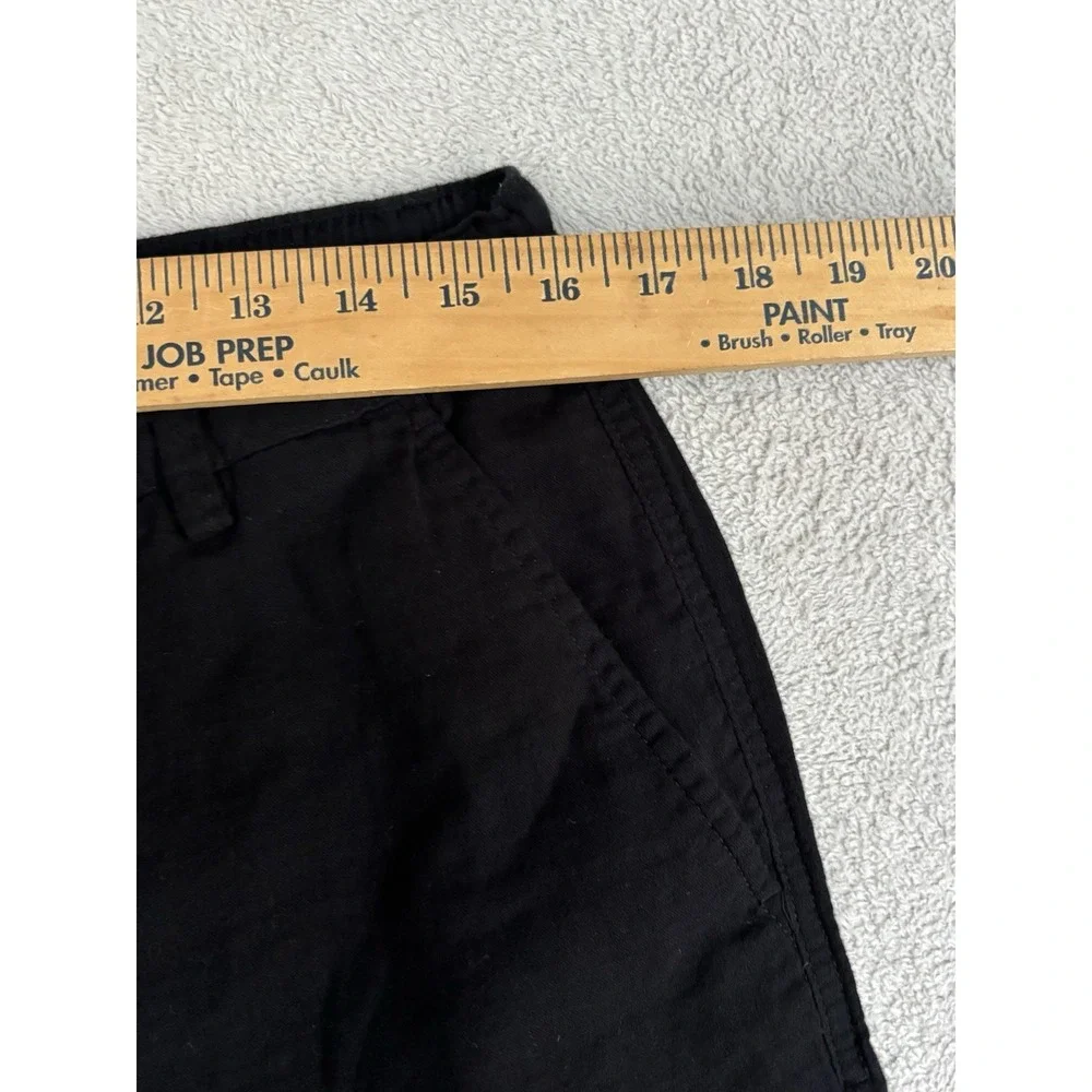 Rare Rabbit Pastor Black Drawstring Linen Blend Pants Men 34 Tapered Casual 0807